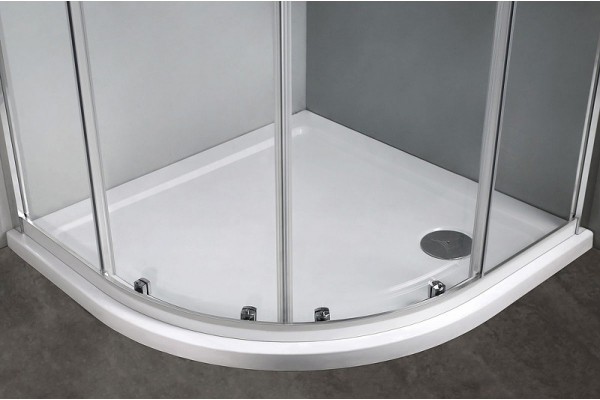 Душевой уголок Vincea Scala VSQ-2SC900CL 90х90х190 профиль хром, стекло прозрачное, четверть круга, двери раздвижные