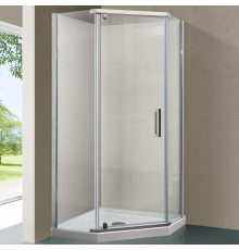 Душевой уголок Vincea Stresa VSP-1S900CL 90x90х195 профиль хром, стекло прозрачное, двери распашные
