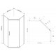 Душевой уголок Vincea Stresa VSP-1S900CL 90x90х195 профиль хром, стекло прозрачное, двери распашные