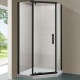 Душевой уголок Vincea Stresa VSP-1S100CLB 100x100х195 профиль чёрный, стекло прозрачное, двери распашные