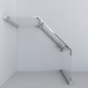 Душевой уголок Vincea Stresa VSP-1S100CLB 100x100х195 профиль чёрный, стекло прозрачное, двери распашные