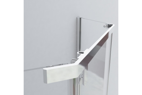 Душевой уголок Vincea Stresa VSP-1S100CLB 100x100х195 профиль чёрный, стекло прозрачное, двери распашные