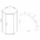 Душевой уголок Vincea Stresa VSP-1S100CLB 100x100х195 профиль чёрный, стекло прозрачное, двери распашные