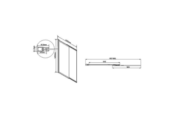 Шторка на ванну Vincea VSB VSB-1E100CL 100х145 профиль хром, стекло прозрачное, распашная