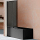 Шторка на ванну Vincea VSB VSB-1E100CGB 100х145 профиль черный, стекло тонированное, раздвижная