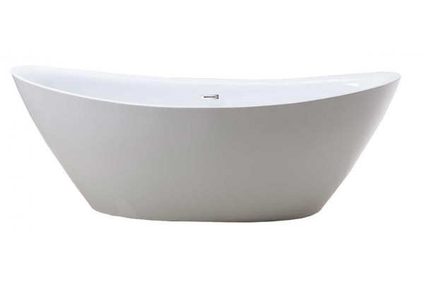 Ванна акриловая Vincea VBT-203, 180 x 85 x 65 см, слив-перелив в комплекте, белый, овальная, отдельностоящая
