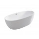 Ванна акриловая Vincea 160 x 78 x 58 см, слив-перелив в комплекте, белый, VBT-405-1600, овальная, отдельностоящая