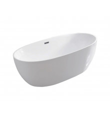 Ванна акриловая Vincea 170 x 81.5 x 58 см, слив-перелив в комплекте, белый, VBT-408-1700, овальная, отдельностоящая
