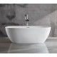 Ванна акриловая Vincea 180 x 81.5 x 58 см, слив-перелив в комплекте, белый, VBT-408-1800, овальная, отдельностоящая