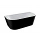 Ванна акриловая Vincea 170 x 80 x 58 см, слив-перелив в комплекте, черный/белый, VBT-421-1700MB, прямоугольная, пристенная