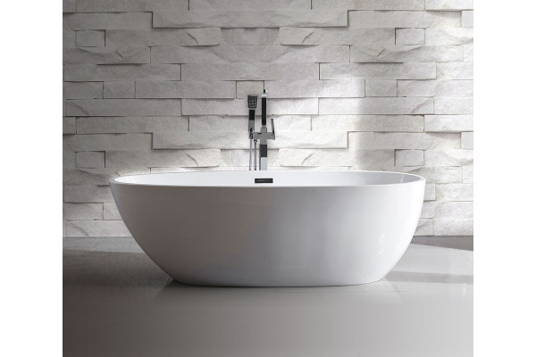 Ванна акриловая Vincea 170 x 80 x 60 см, слив-перелив в комплекте, белый, VBT-422-1700, овальная, отдельностоящая