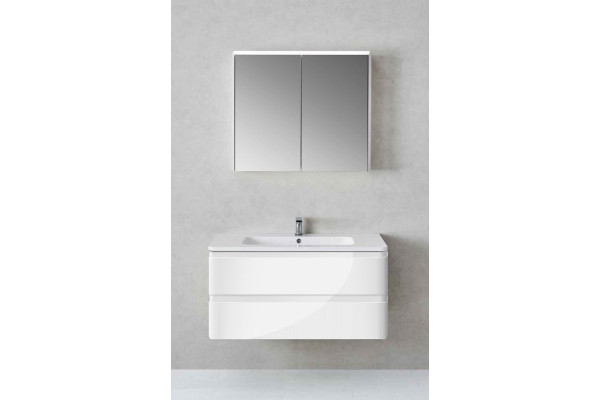 Тумба для комплекта Vincea Alba VMC-1A100LW подвесная L.White с ящиками, глянцевая