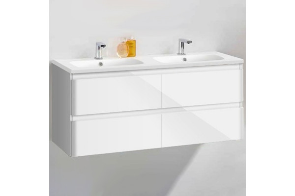 Тумба для комплекта Vincea Alba VMC-1A120LW подвесная L.White с ящиками,  в современном стиле