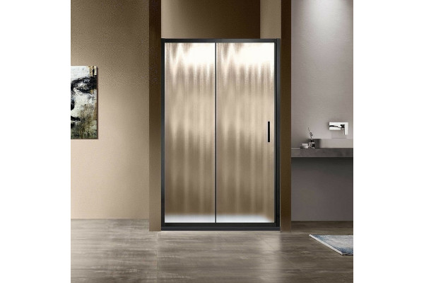 Душевая дверь Vincea Garda VDS-1G120CHB 120x190 профиль черный, стекло рифленое, раздвижная