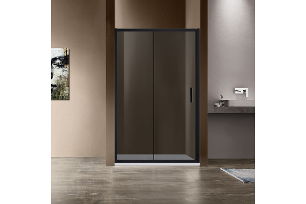 Душевая дверь Vincea Garda VDS-1G120CGB 120x190 профиль черный, стекло тонированное, раздвижная