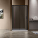 Душевая дверь Vincea Garda VDS-1G120CGB 120x190 профиль черный, стекло тонированное, раздвижная