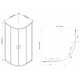 Душевой уголок Vincea Garda VSQ-1G100CL 100x100х190 профиль хром, стекло прозрачное, четверть круга, двери раздвижные