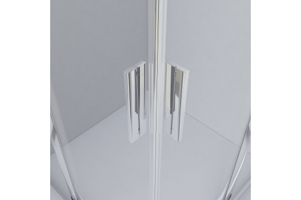 Душевой уголок Vincea Garda VSQ-1G900CH 90x90х190 профиль хром, стекло рифленое, четверть круга, двери раздвижные