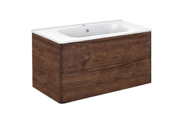 Тумба для комплекта Vincea Paola 100 VMC-2P100RW подвесная R.Wood с ящиками,  в современном стиле