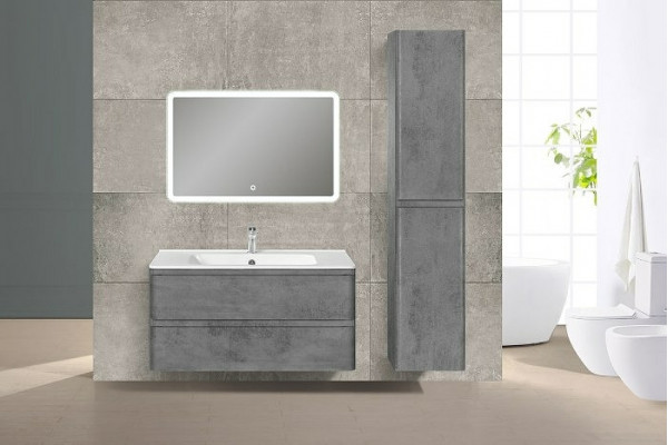 Тумба для комплекта Vincea Vico 100 VMC-2V100BT подвесная Beton с ящиками,  в современном стиле