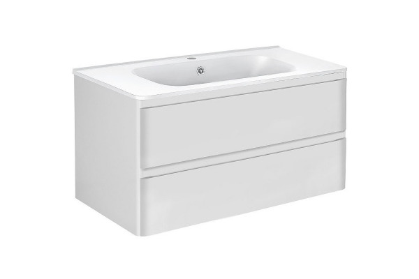 Тумба для комплекта Vincea Vico 100 VMC-2V100GW подвесная G.White с ящиками,  в современном стиле