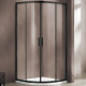 Душевой уголок Vincea Garda VSQ-1G900CLB 90x90х190 профиль черный, стекло прозрачное, четверть круга, двери раздвижные