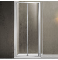 Душевой уголок Vincea Garda VSR-1G8080CL 80x80х190 профиль хром, стекло прозрачное, квадратный, двери складные