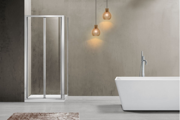 Душевой уголок Vincea Garda VSR-1G8080CL 80x80х190 профиль хром, стекло прозрачное, квадратный, двери складные