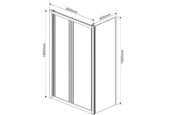 Душевой уголок Vincea Garda VSR-1G8080CL 80x80х190 профиль хром, стекло прозрачное, квадратный, двери складные