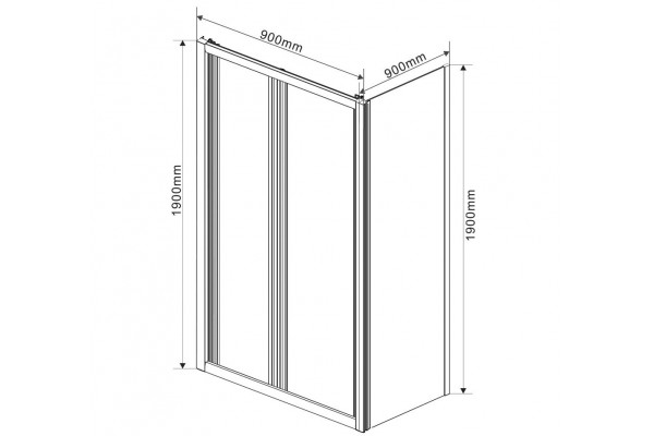 Душевой уголок Vincea Garda VSR-1G9090CL 90x90х190 профиль хром, стекло прозрачное, квадратный, двери складные