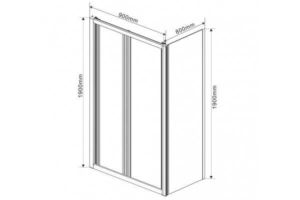 Душевой уголок Vincea Garda VSR-1G9080CL 80x90х190 профиль хром, стекло прозрачное, прямоугольный, двери складные