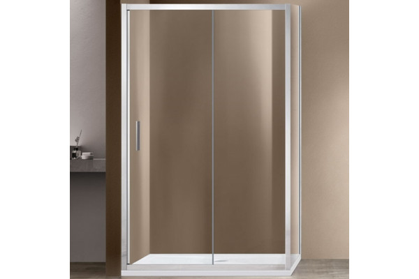 Душевой уголок Vincea Garda VSR-1G9012CL 120х90х190 профиль хром, стекло прозрачное, прямоугольный, двери раздвижные