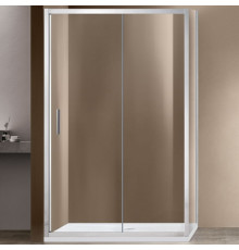 Душевой уголок Vincea Garda VSR-1G8014CL 140х80х190 профиль хром, стекло прозрачное, прямоугольный, двери раздвижные