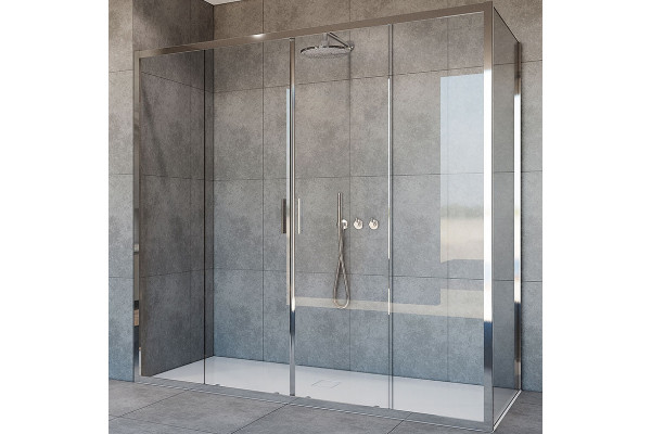 Душевой уголок Vincea Garda VSR-1G29017CL 170х90х190 профиль хром, стекло прозрачное, прямоугольный, двери раздвижные