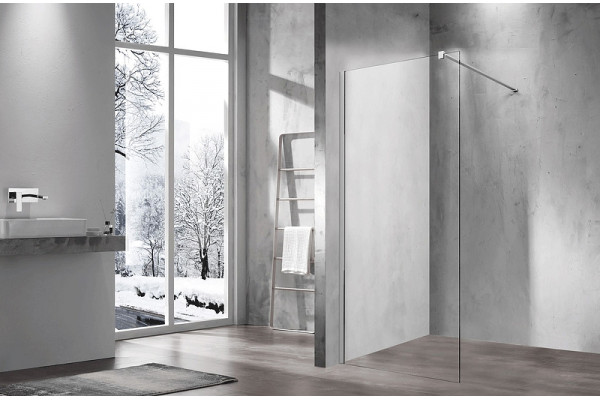 Душевая перегородка Vincea Walk-In VSW-1H800CL 80х200 профиль хром, стекло прозрачное в современном стиле