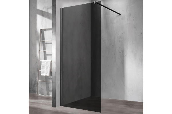 Душевая перегородка Vincea Walk-In VSW-1H800CGB 80х200 профиль чёрный, стекло тонированное в современном стиле