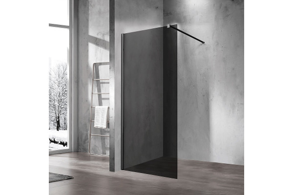 Душевая перегородка Vincea Walk-In VSW-1H800CGB 80х200 профиль чёрный, стекло тонированное в современном стиле