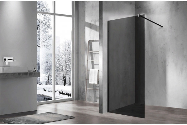 Душевая перегородка Vincea Walk-In VSW-1H800CGB 80х200 профиль чёрный, стекло тонированное в современном стиле