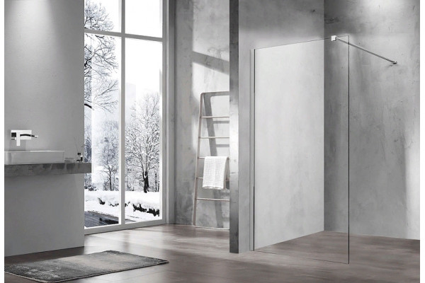 Душевая перегородка Vincea Walk-In VSW-1H100CL 100х200 профиль хром, стекло прозрачное в современном стиле