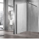 Душевая перегородка Vincea Walk-In VSW-1H100CLB 100х200 профиль чёрный, стекло прозрачное в современном стиле