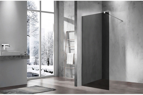 Душевая перегородка Vincea Walk-In VSW-1H900CG 90х200 профиль хром, стекло тонированное в современном стиле