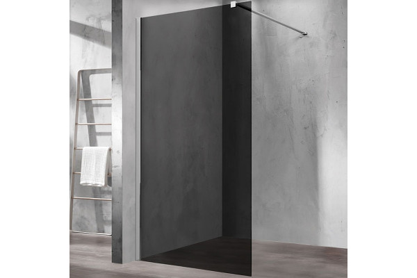 Душевая перегородка Vincea Walk-In VSW-1H100CG 100х200 профиль хром, стекло тонированное в современном стиле
