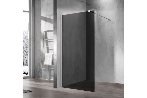 Душевая перегородка Vincea Walk-In VSW-1H100CG 100х200 профиль хром, стекло тонированное в современном стиле