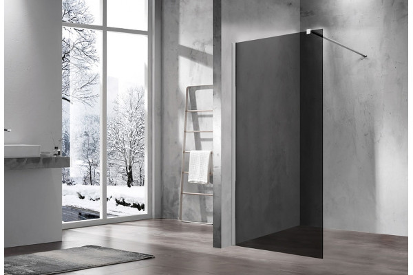 Душевая перегородка Vincea Walk-In VSW-1H100CG 100х200 профиль хром, стекло тонированное в современном стиле