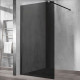 Душевая перегородка Vincea Walk-In VSW-1H100CGB 100х200 профиль чёрный, стекло тонированное в современном стиле