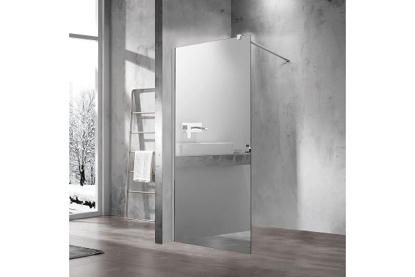 Душевая перегородка Vincea Walk-In VSW-1H900MR 90х200 профиль хром, стекло зеркальное в современном стиле