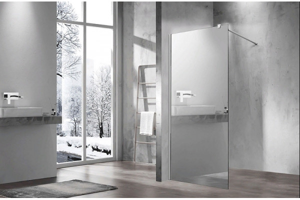 Душевая перегородка Vincea Walk-In VSW-1H900MR 90х200 профиль хром, стекло зеркальное в современном стиле