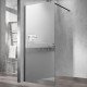 Душевая перегородка Vincea Walk-In VSW-1H900MRB 90х200 профиль чёрный, стекло зеркальное в современном стиле