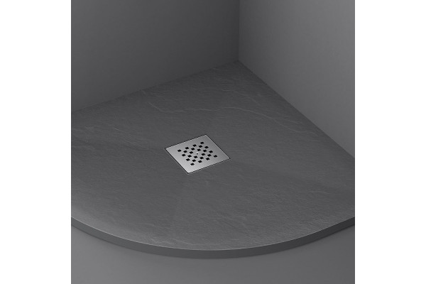 Душевой поддон из искусственного камня Vincea 90x90 VST-4SQ9090A чёрный четверть круга,  в современном стиле