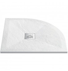 Душевой поддон из искусственного камня Vincea VST-4SQ9090W 90x90 белый, матовый, четверть круга